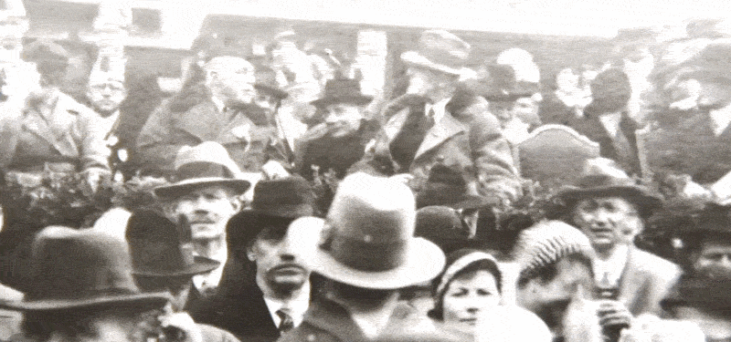 Stadtpfarrer Julius Meister zwischen Max Egon zu Fürstenberg und Prof. Dr. Ernst Fehrle 1934