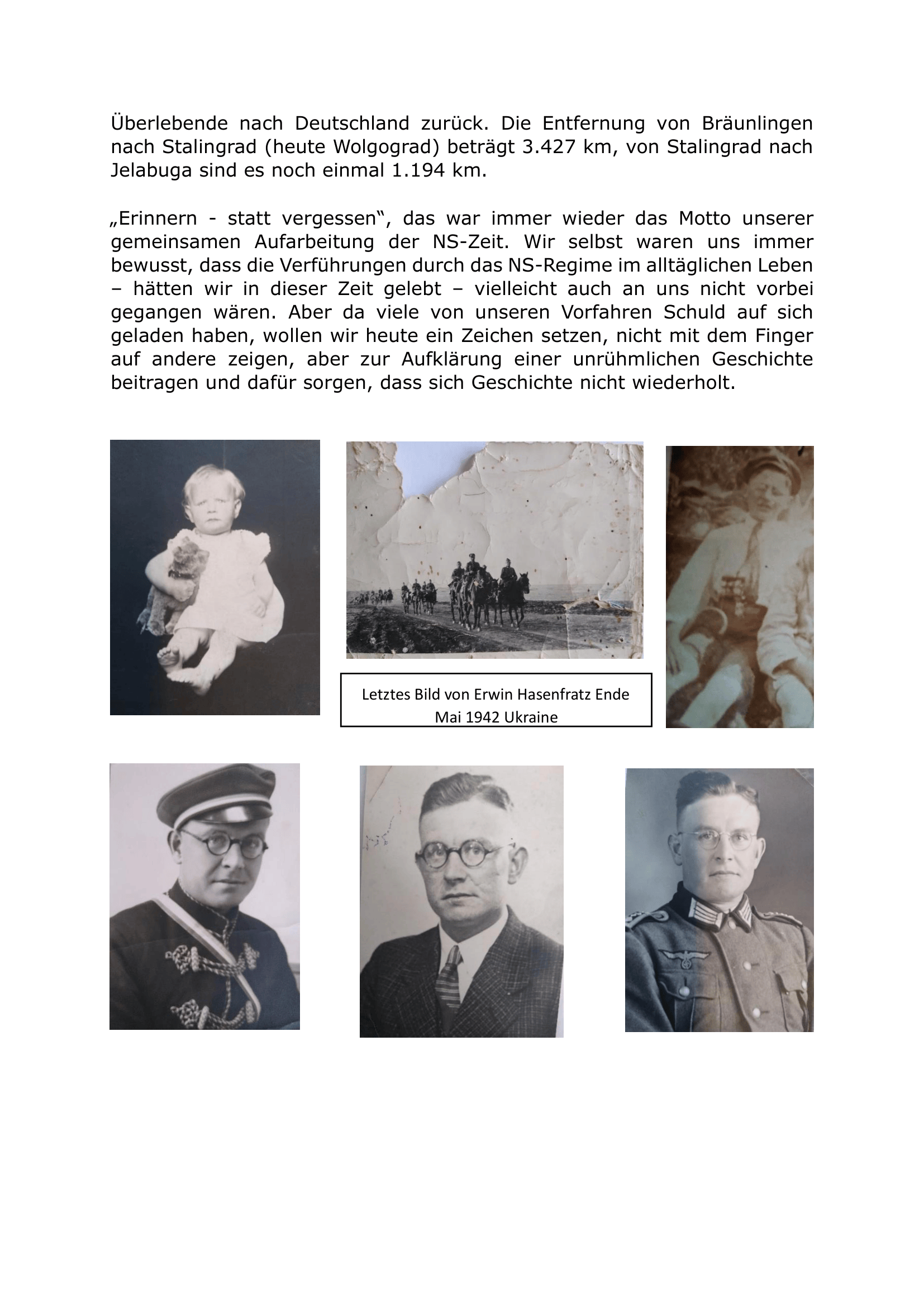 Vermisst – was heißt das? Erwin Hasenfratz. Ein vermisster Soldat aus Bräunlingen.  - Von Wolfgang Kropfreiter (März 2026) - (Seite 5)