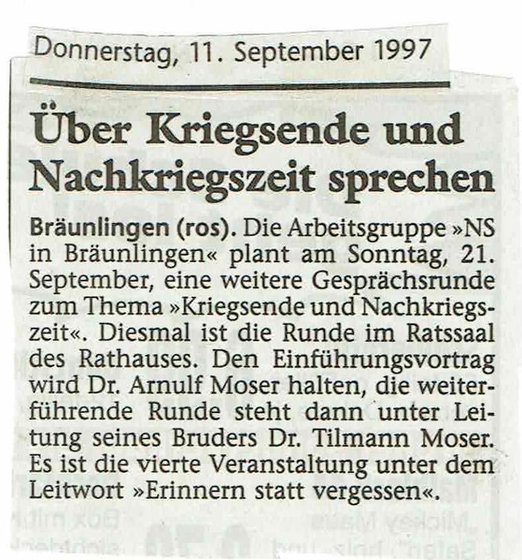 Über Kriegsende und Nachkriegszeit sprechen - 11.09.1997